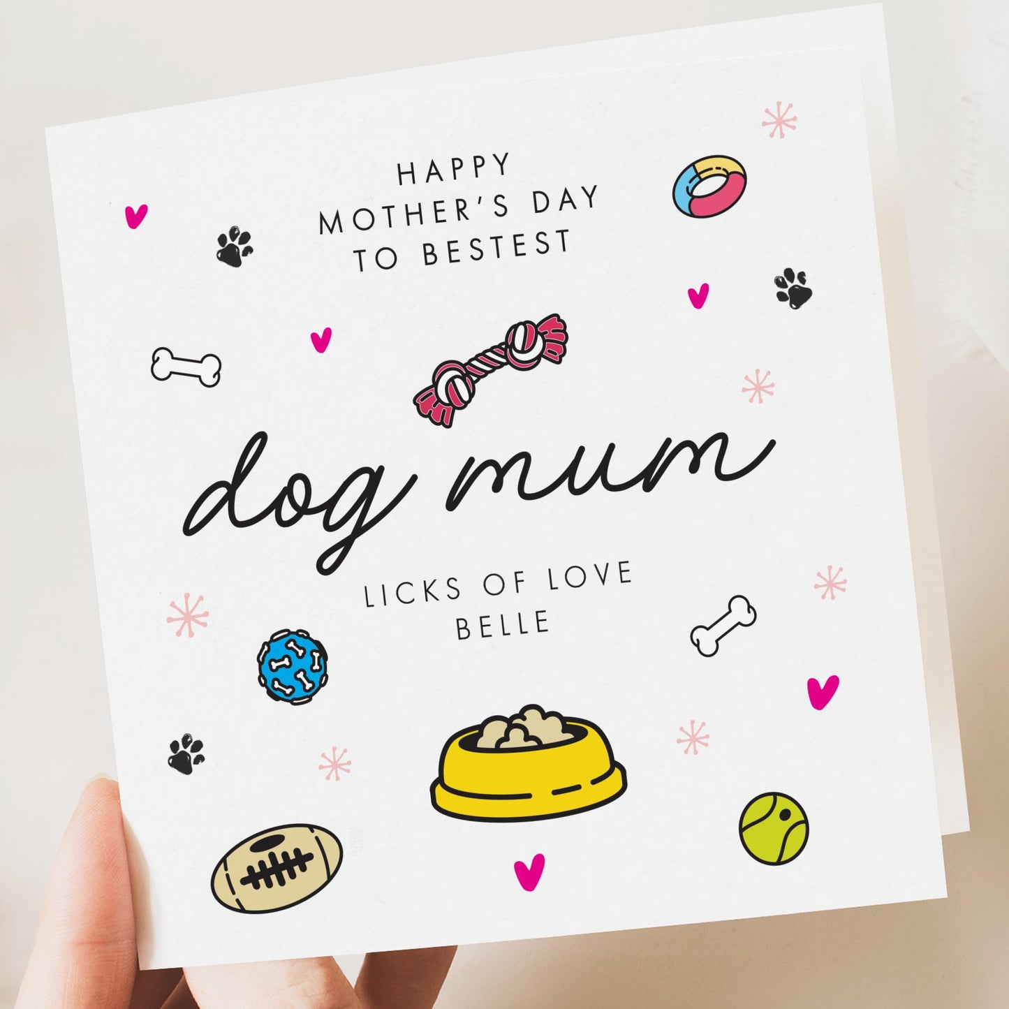 Dog Mothers day Card, Mother's Day From The Dog, Dog mum Day Card, Dog Mum Mothers Day, Dog Nan, Mothers day Gift From The Dogs