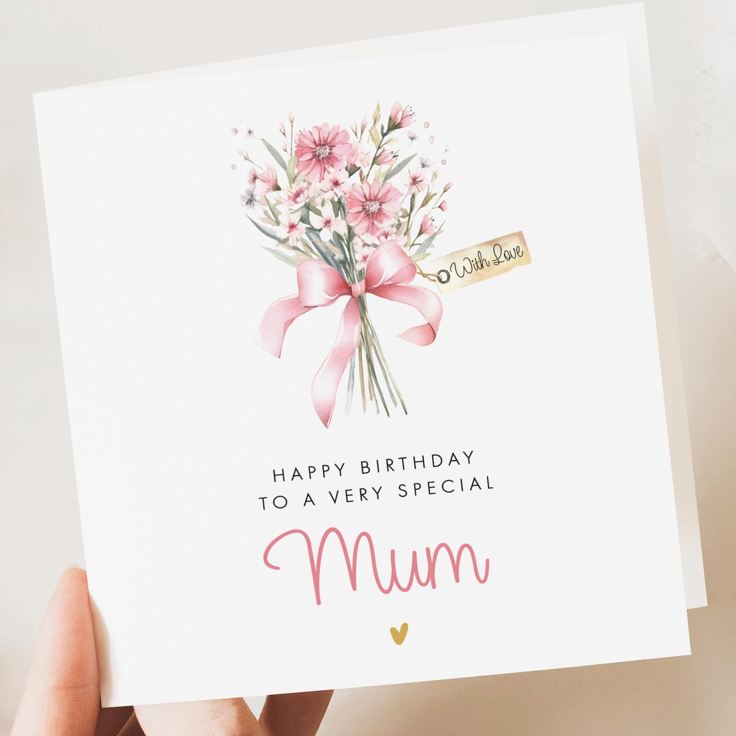 Mum Birthday Card, Cute Birthday Card For Mum, Mum Floral Birthday Card, Mum Birthday Card, Birthday Card Mum, Mum Birthday Gift For Her