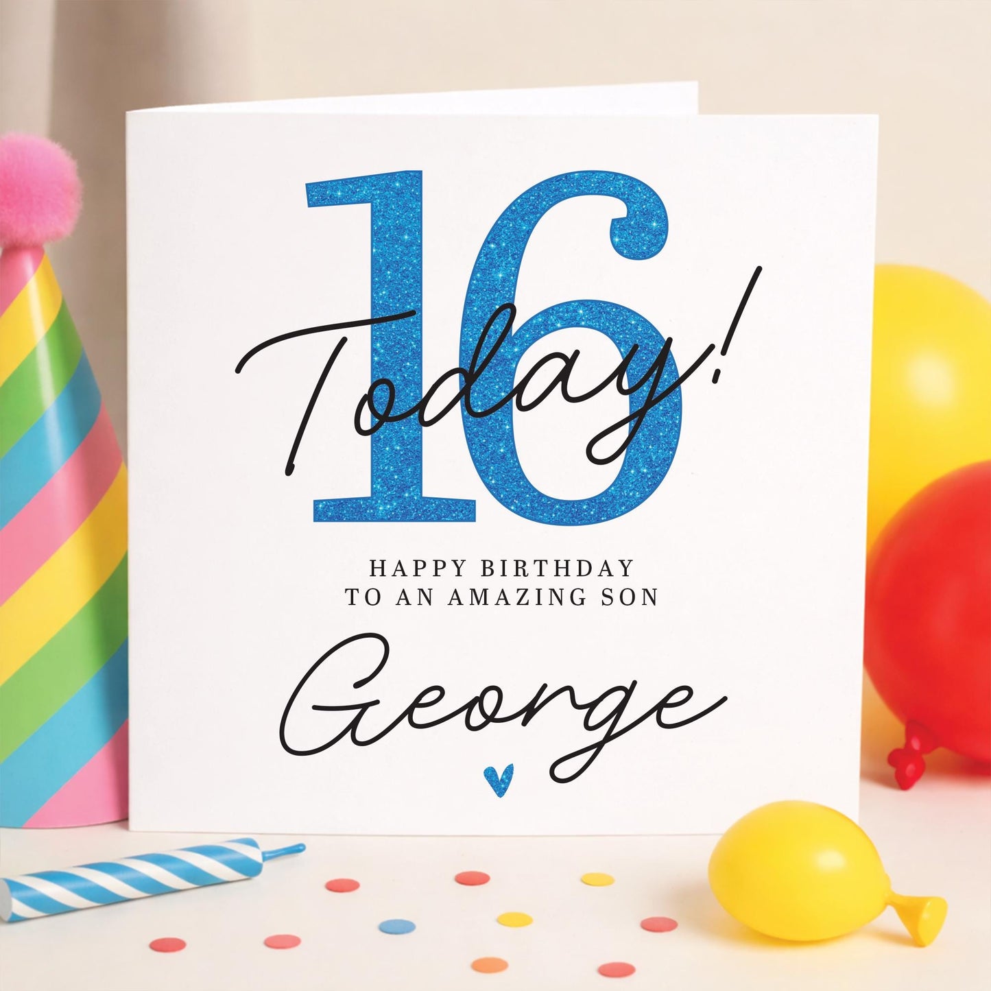 16th Birthday Card for Grandson, Personalised Birthday Card for Boy, Birthday Card for Him, Custom 16th Birthday Card, sixteen Birthday Card