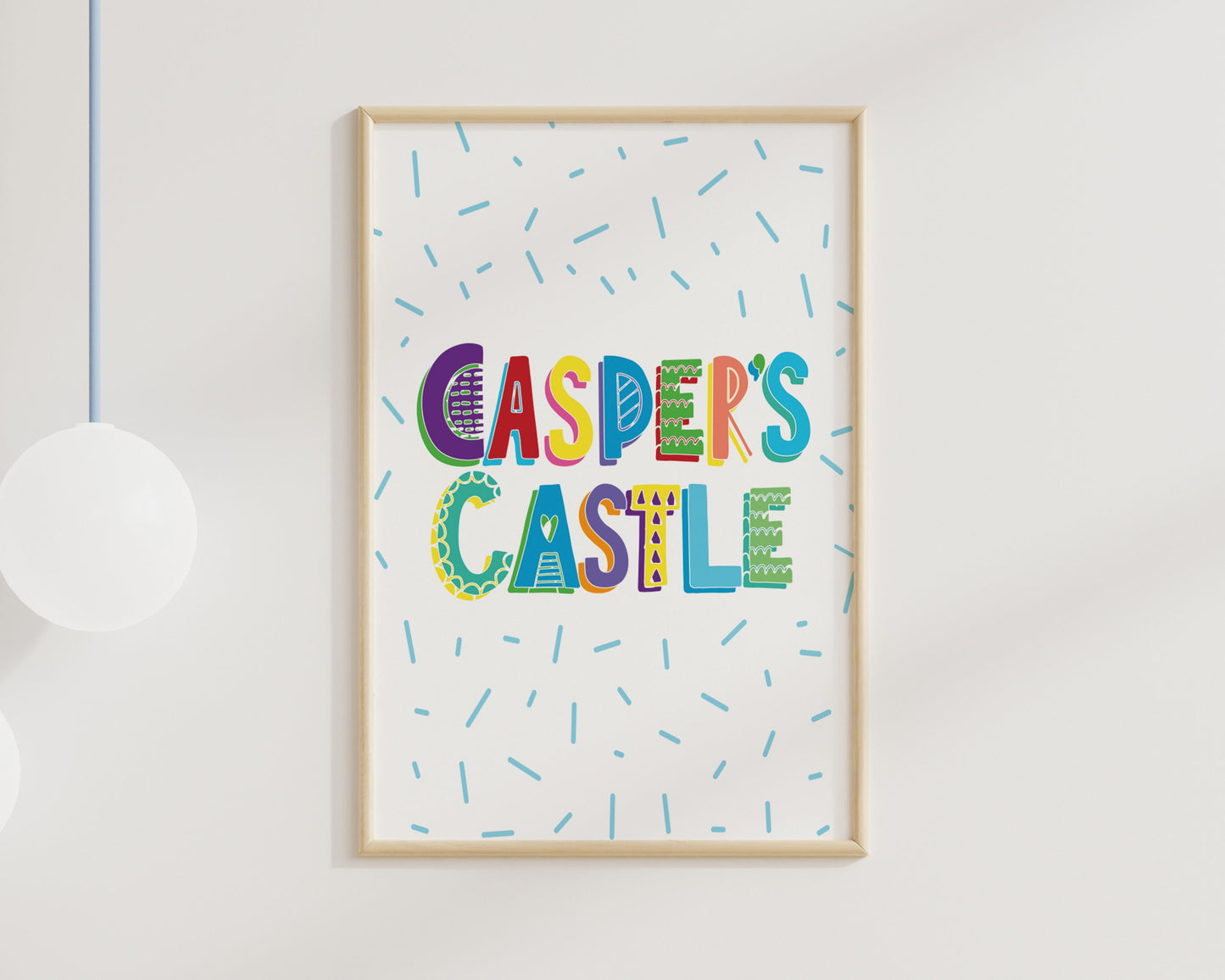 Personalised Children's Wall Poster Print - Colourful