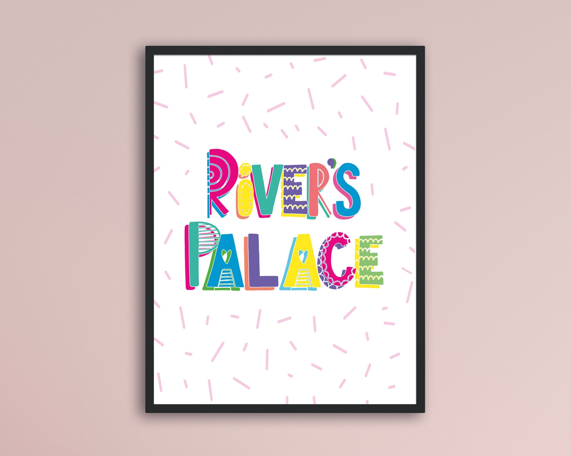 Personalised Colourful Children's Wall Poster Print Boy or Girl