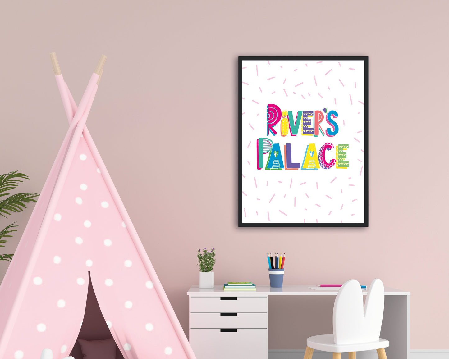 Personalised Children's Wall Poster Print - Colourful
