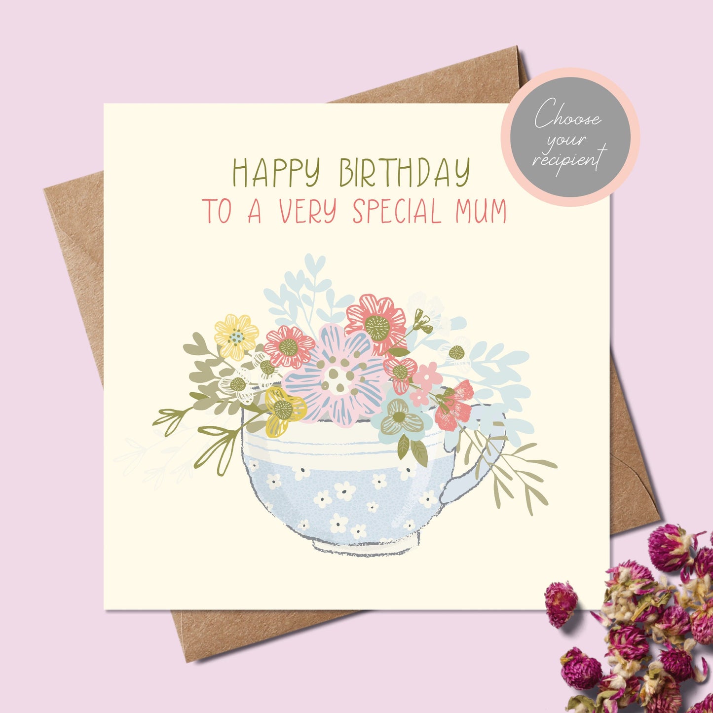 Personalised Birthday Card for Mum