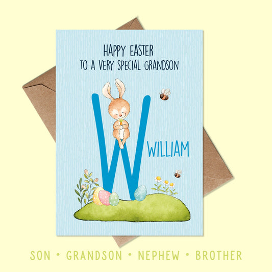 Easter card Grandson - Personalised Easter cards for Grandson - Easter cards for Son - Easter cards for Nephew - Boys Easter Cards