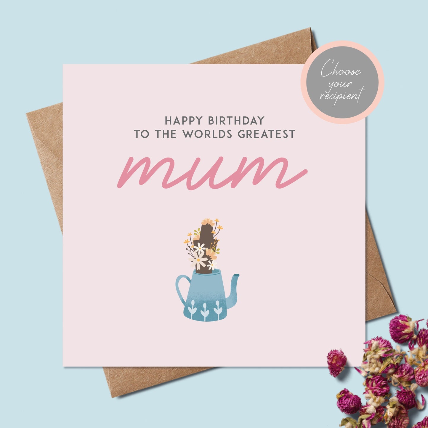 Personalised Birthday card for Mum - Personalised Birthday cards for Nan - Personalised Birthday cards for Sister - Birthday cards for her