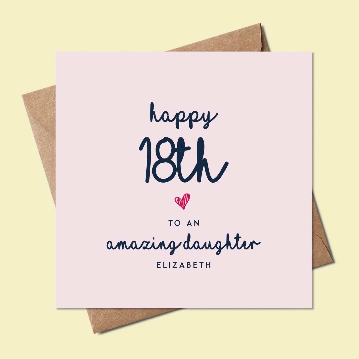Daughter 18th Birthday Card Personalised