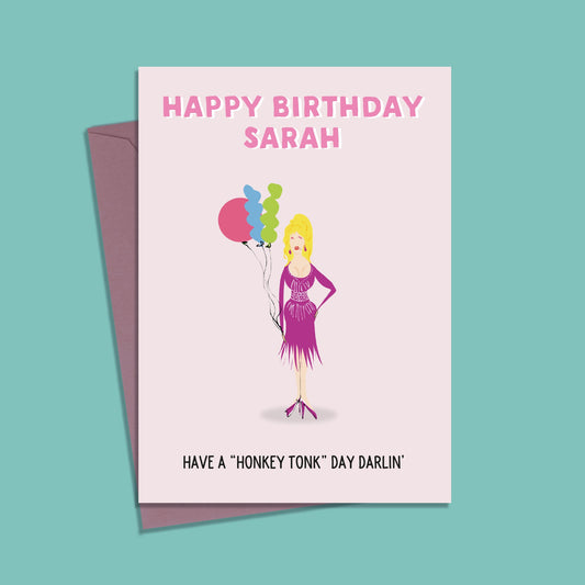 Dolly Parton Personalised Birthday Card