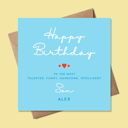 Birthday Card for Son, Birthday Card for him, Personalised Birthday Card, Birthday Card For Grandson,