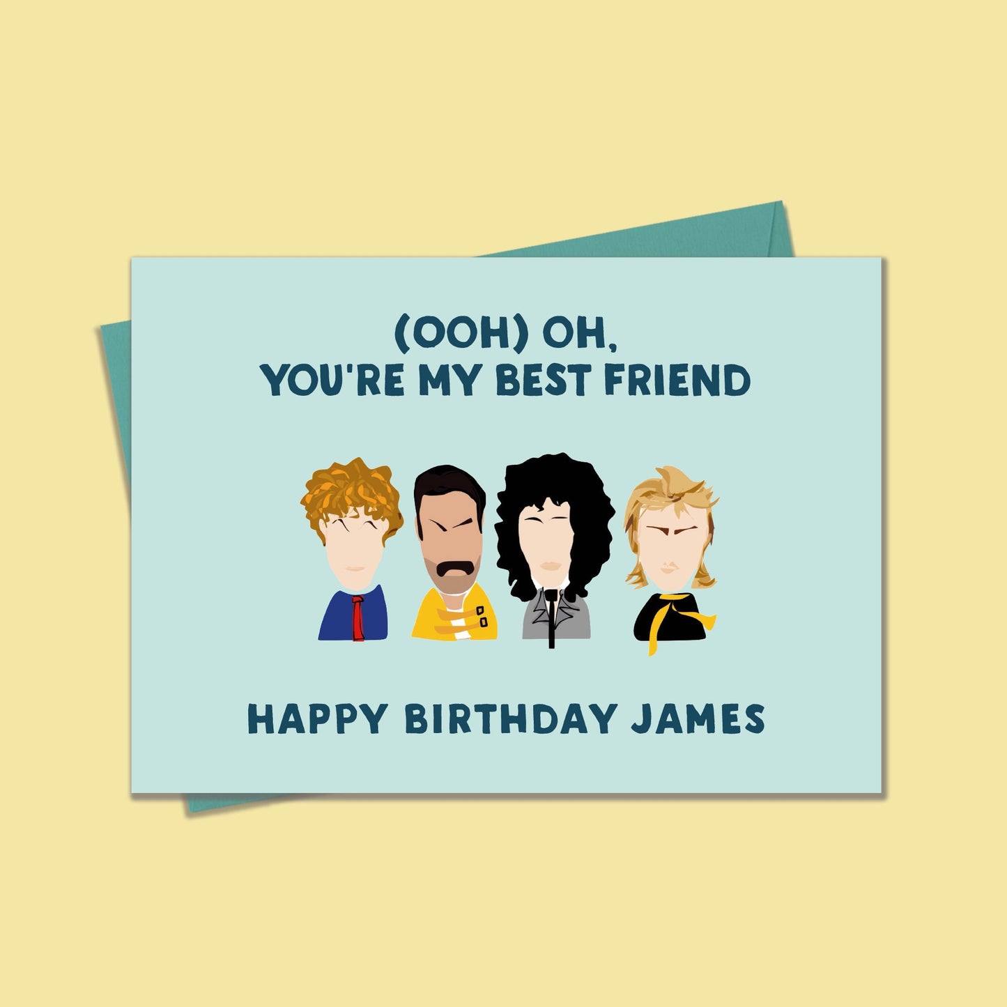 Queen Birthday Card Best Friend, Funny Birthday Card Queen, Queen Personalised Birthday Card, Card for Him, Card for her, Freddie Mercury