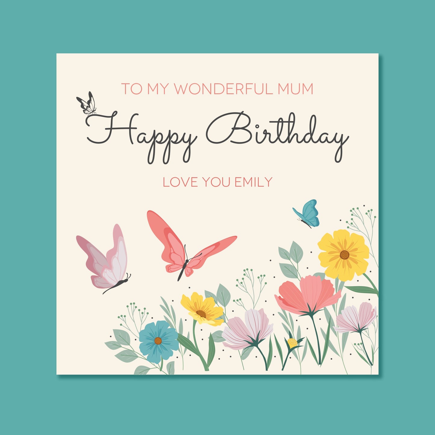 Birthday card for mum, Birthday Card for her, Birthday card for sister, Personalised birthday Card, Birthday card keepsake