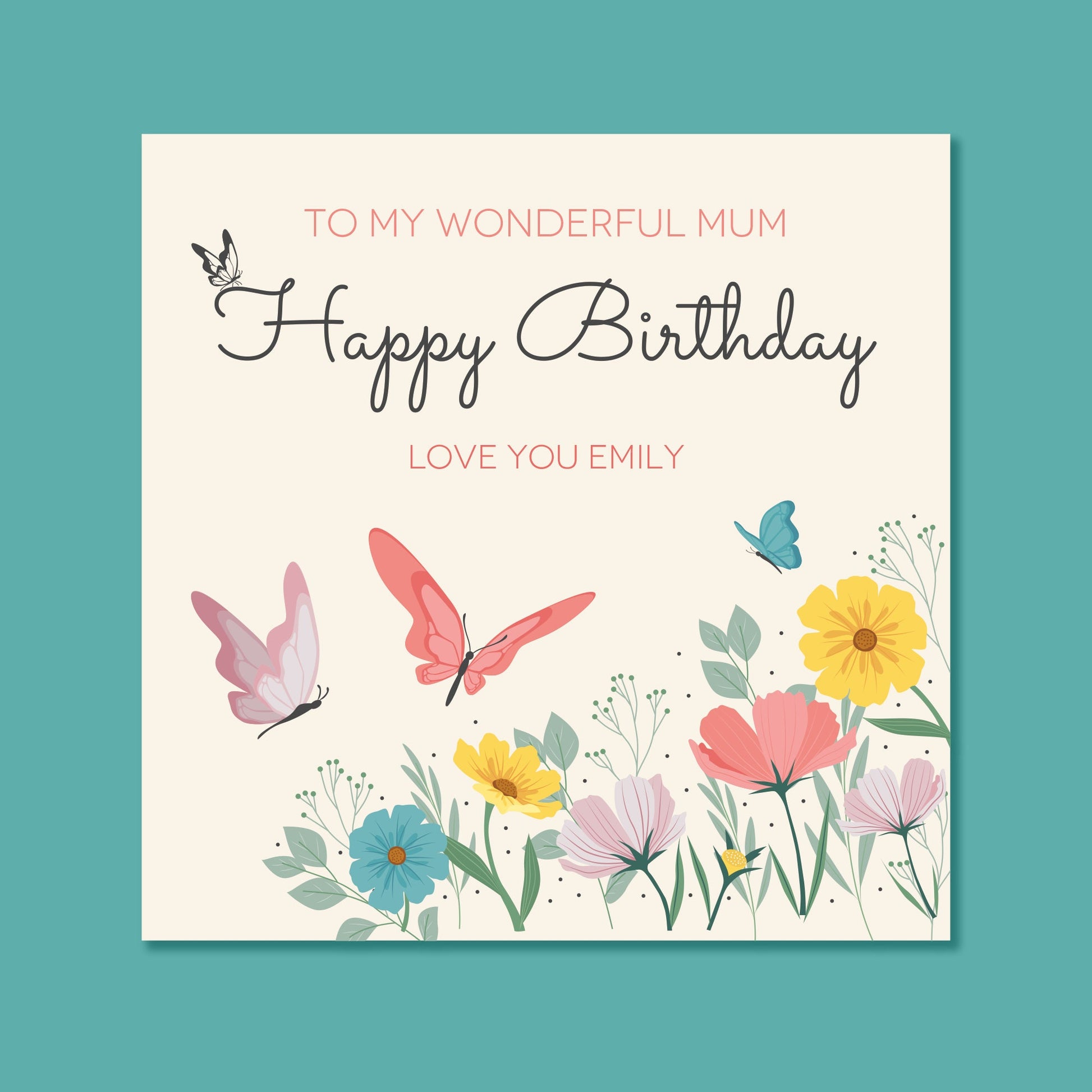 Birthday card for mum, Birthday Card for her, Birthday card for sister, Personalised birthday Card, Birthday card keepsake