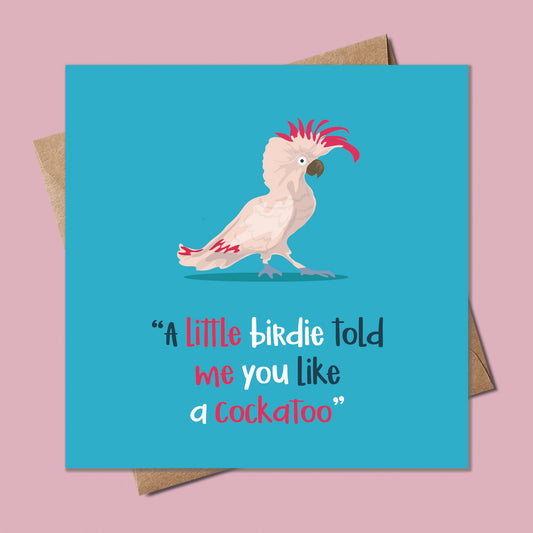 Funny Cockatoo Birthday Card Personalised