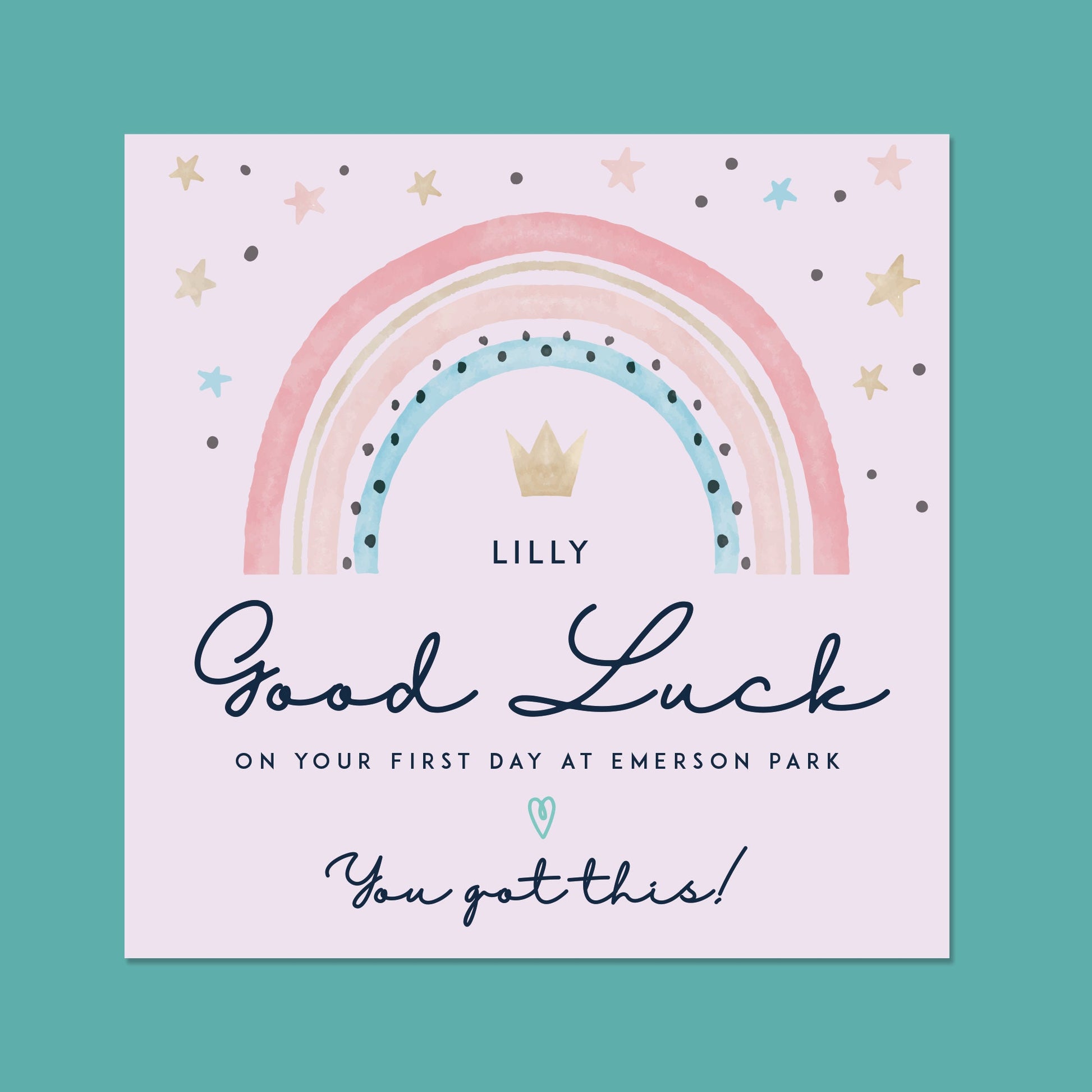 First Day at School Card - Personalised