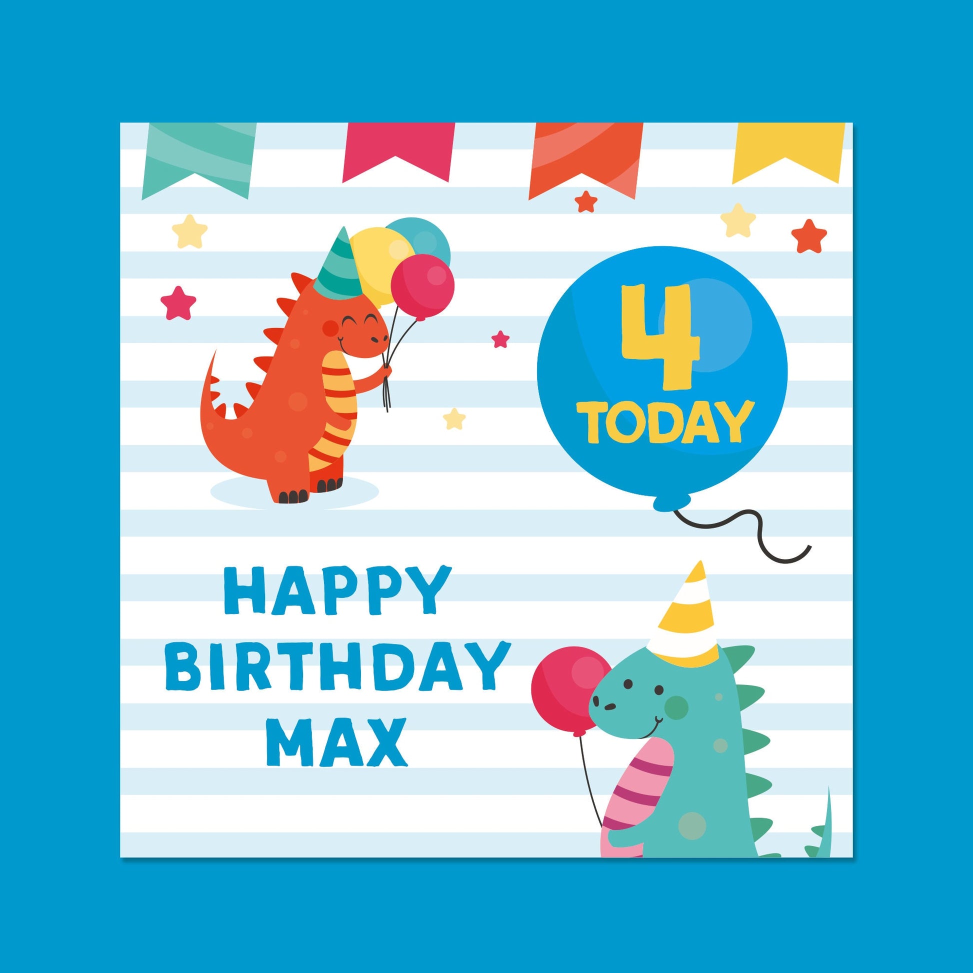 Birthday Card for Boys - Personalised Any Age