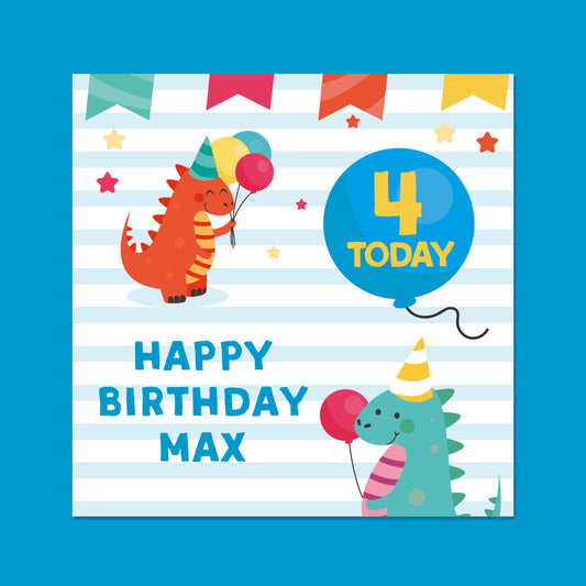 Birthday Card for Boys - Personalised Any Age