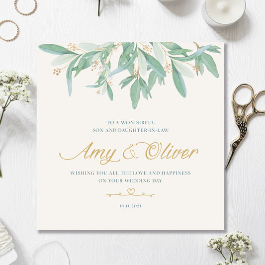 Wedding Card - Son & Daughter-in-law Personalised