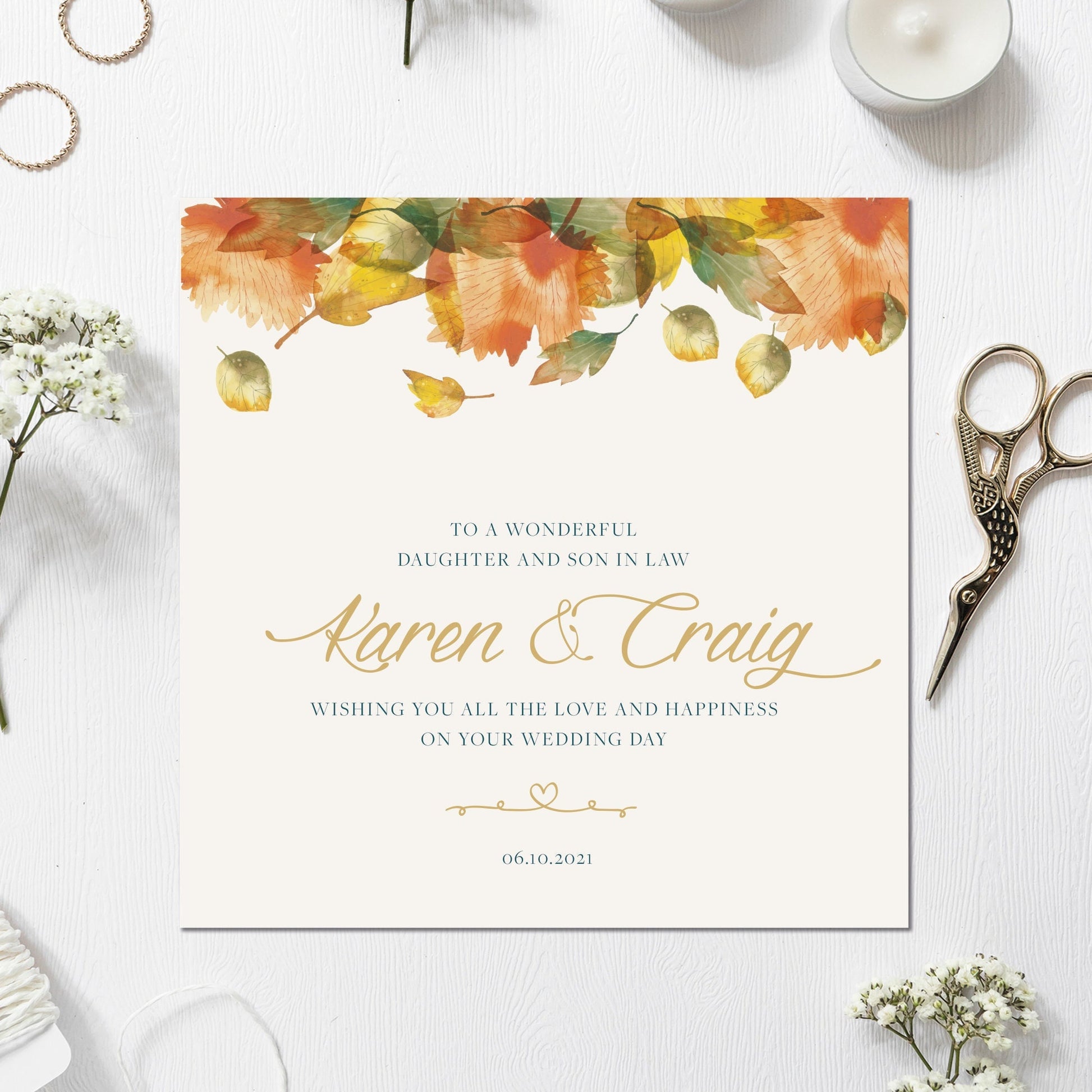 Wedding Card Son & Daughter-in-law Personalised