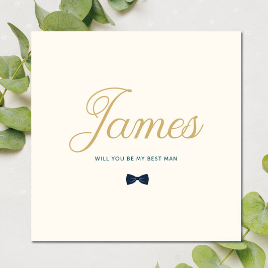 Best Man Card - Elegant Personalised