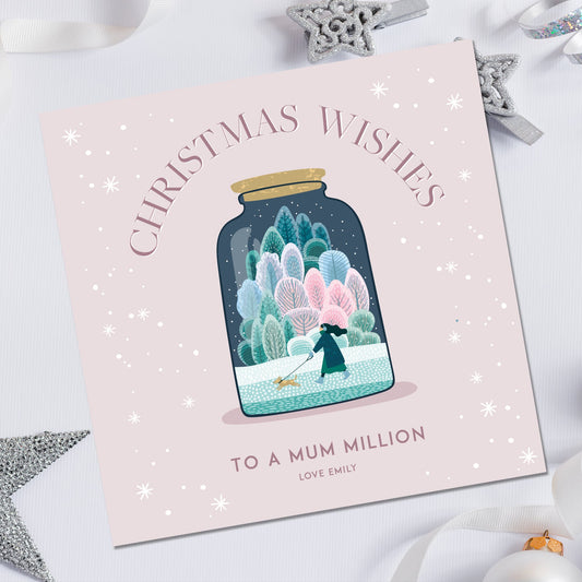 Christmas Card for Mum - Personalised 14.8cm