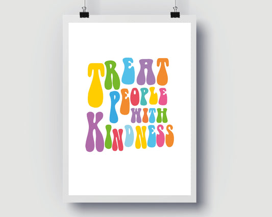 Treat People with Kindness | Music Poster | Music Print