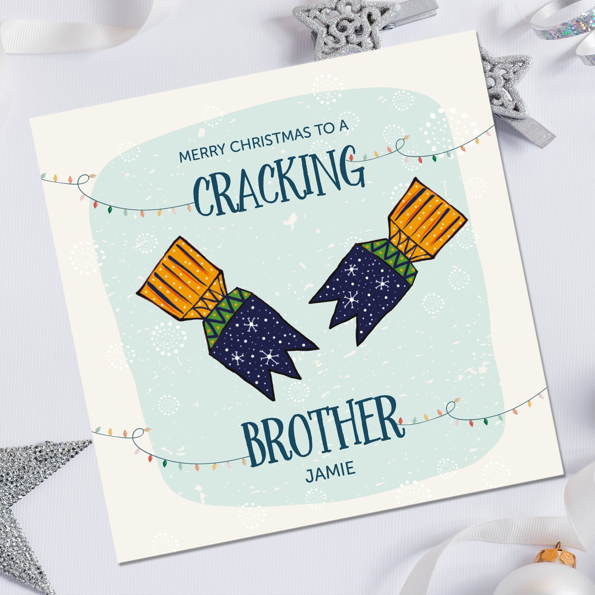 Personalised Christmas Card - Son 135mm Square