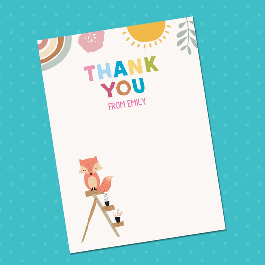 Thank you note Card Single side, Thank you pack of cards, Colourful Thank you cards