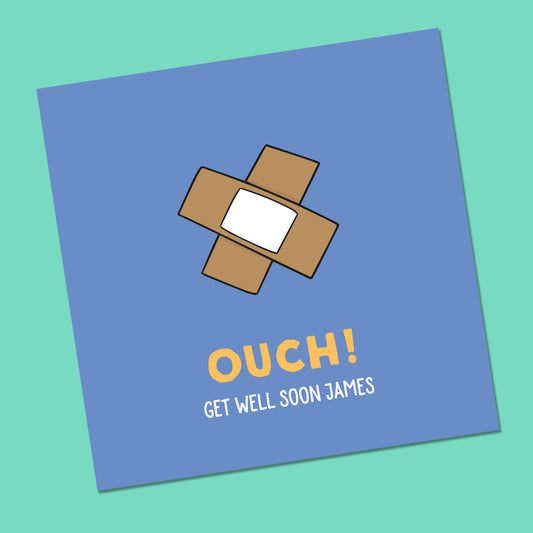 Get Well Soon Card - Personalised Tough Cookie