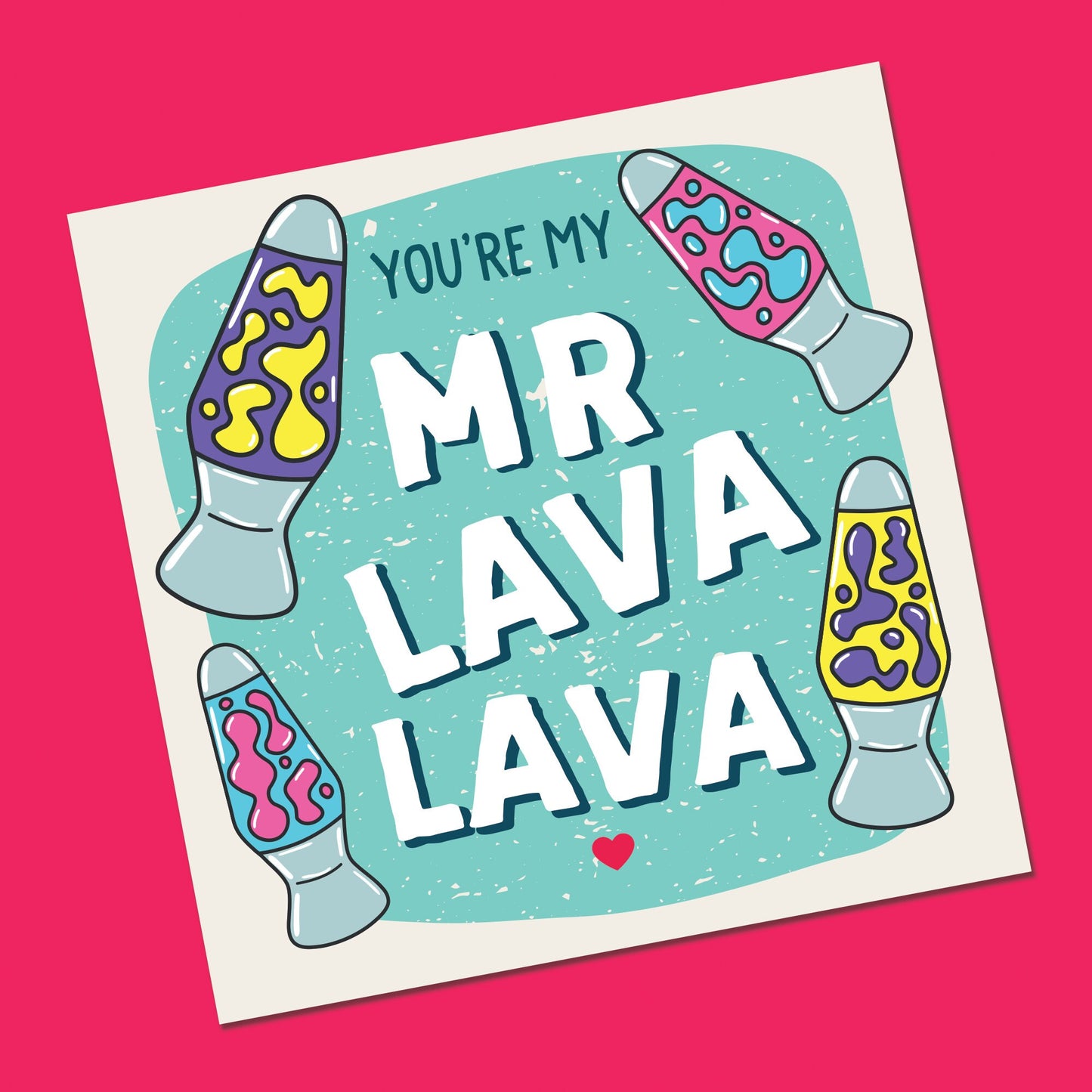 Funny Lava Lamp Valentines Card - Blank Inside