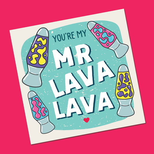 Funny Lava Lamp Valentines Card - Blank Inside