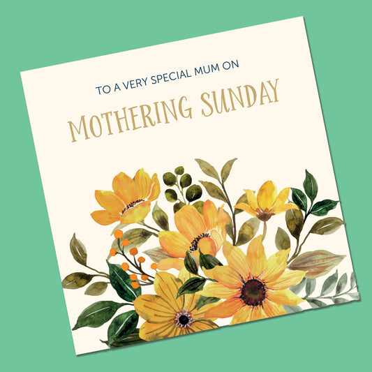 Mother's Day Card - Happy Mother's Day - Handmade Mothers Day card. Mothering Sunday Floral. Flowers Mom, Mommy, Mum, Mummy