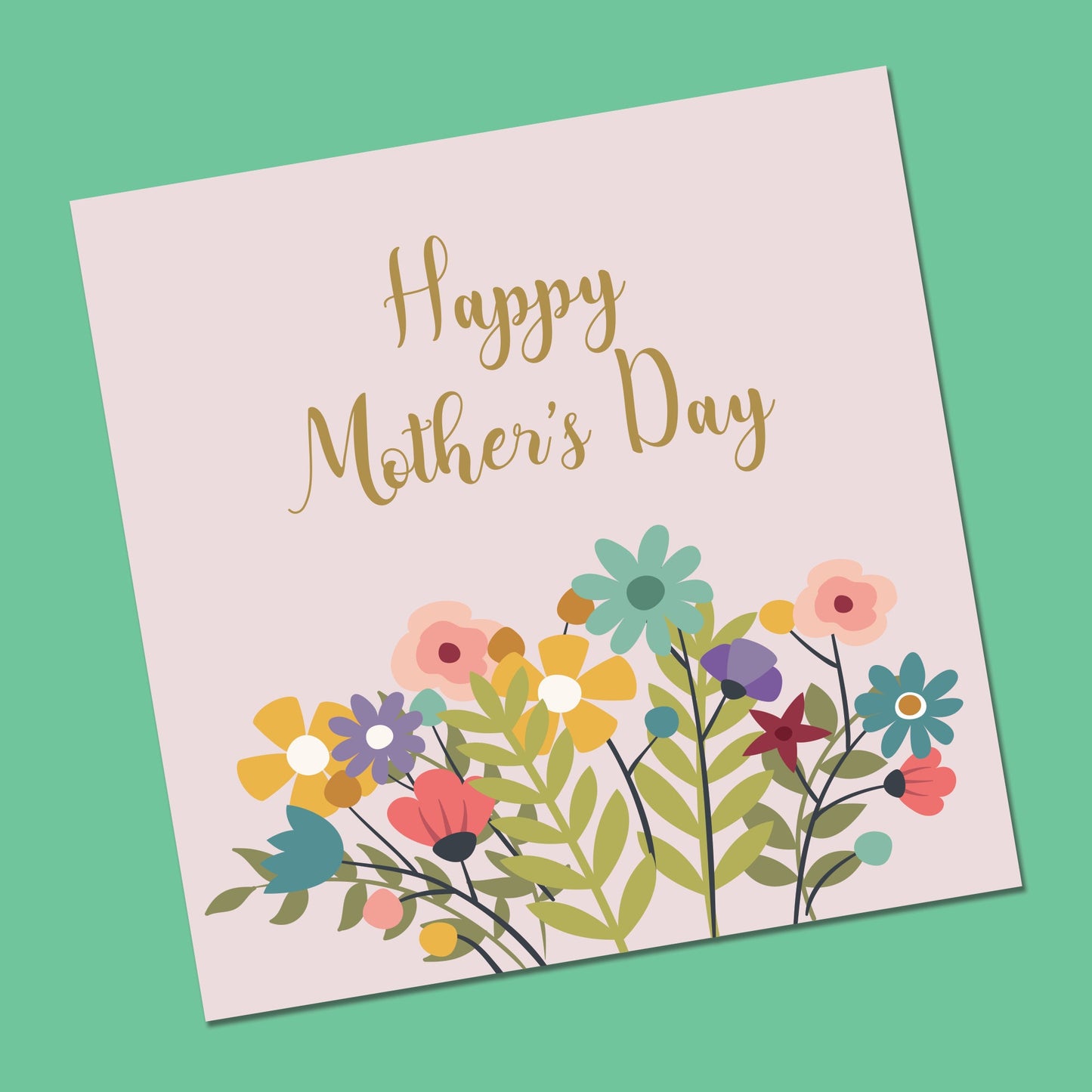 Floral Mother's Day Card - From Daughter