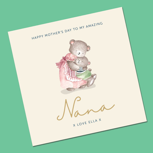 Nan Mother's Day Card | Nanny Mothers Day Card | Penguin Mothers Day Card | Mummy Mothers day card | Card from Daughter | Card for Nana