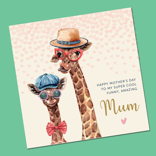 Mother's Day Card | Mothers Day Card | Giraffe Mothers Day Card | Mummy Mothers day card | Card from Daughter | Card for Nana
