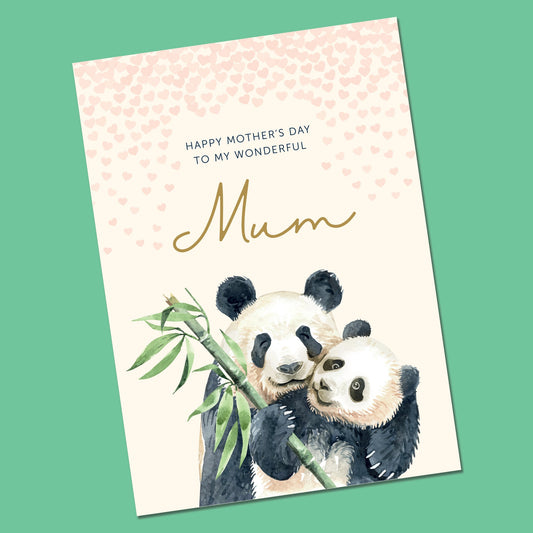 Mother's Day Card | Mothers Day Card | Cute Panda Mothers Day Card | Mummy Mothers day card | Card from Daughter | Card for Nana