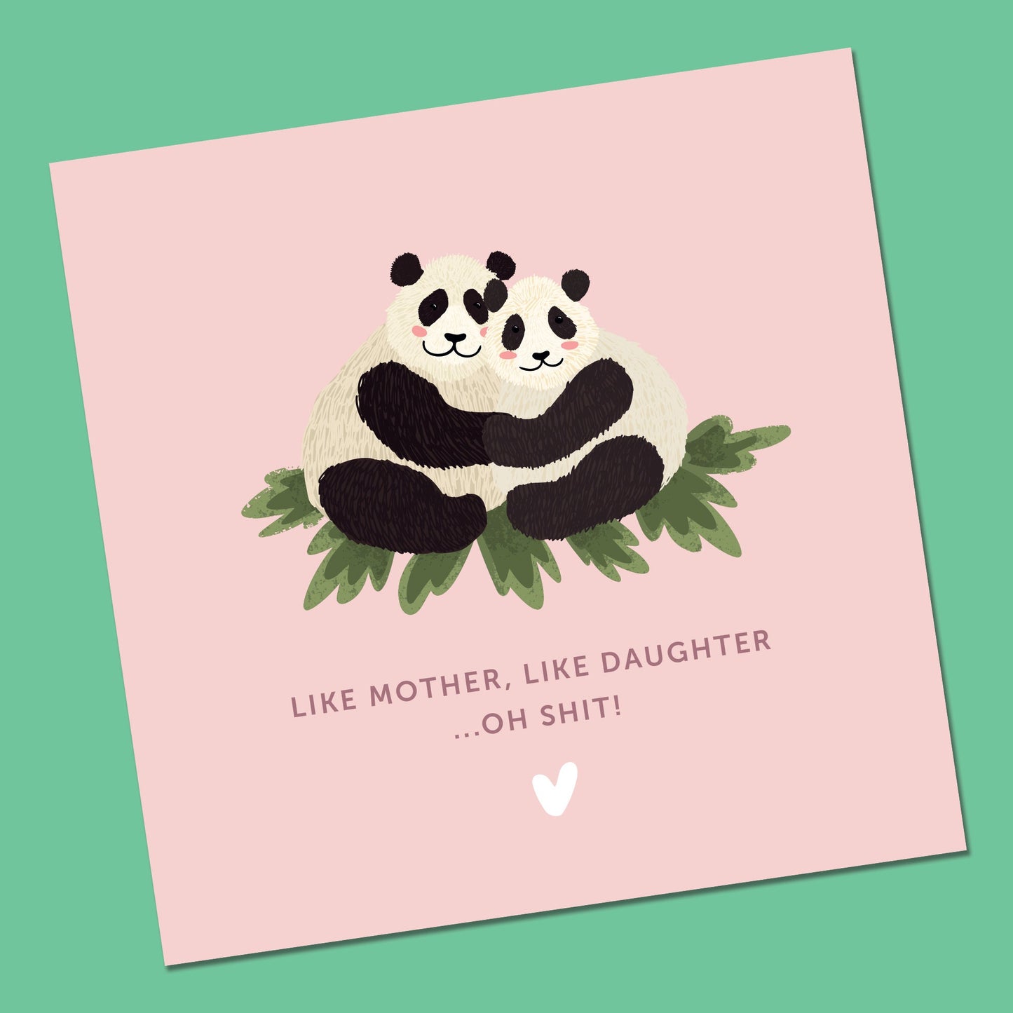 Mother's Day Card | Mothers Day Card | Funny Mothers Day Card with Panda| Mum Birthday day card | Card from Daughter
