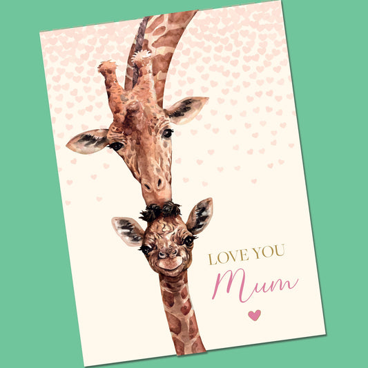 Mother's Day Card | Mothers Day Card | Giraffe Mothers Day Card | Mummy Mothers day card | Card from Daughter | Card for Nana