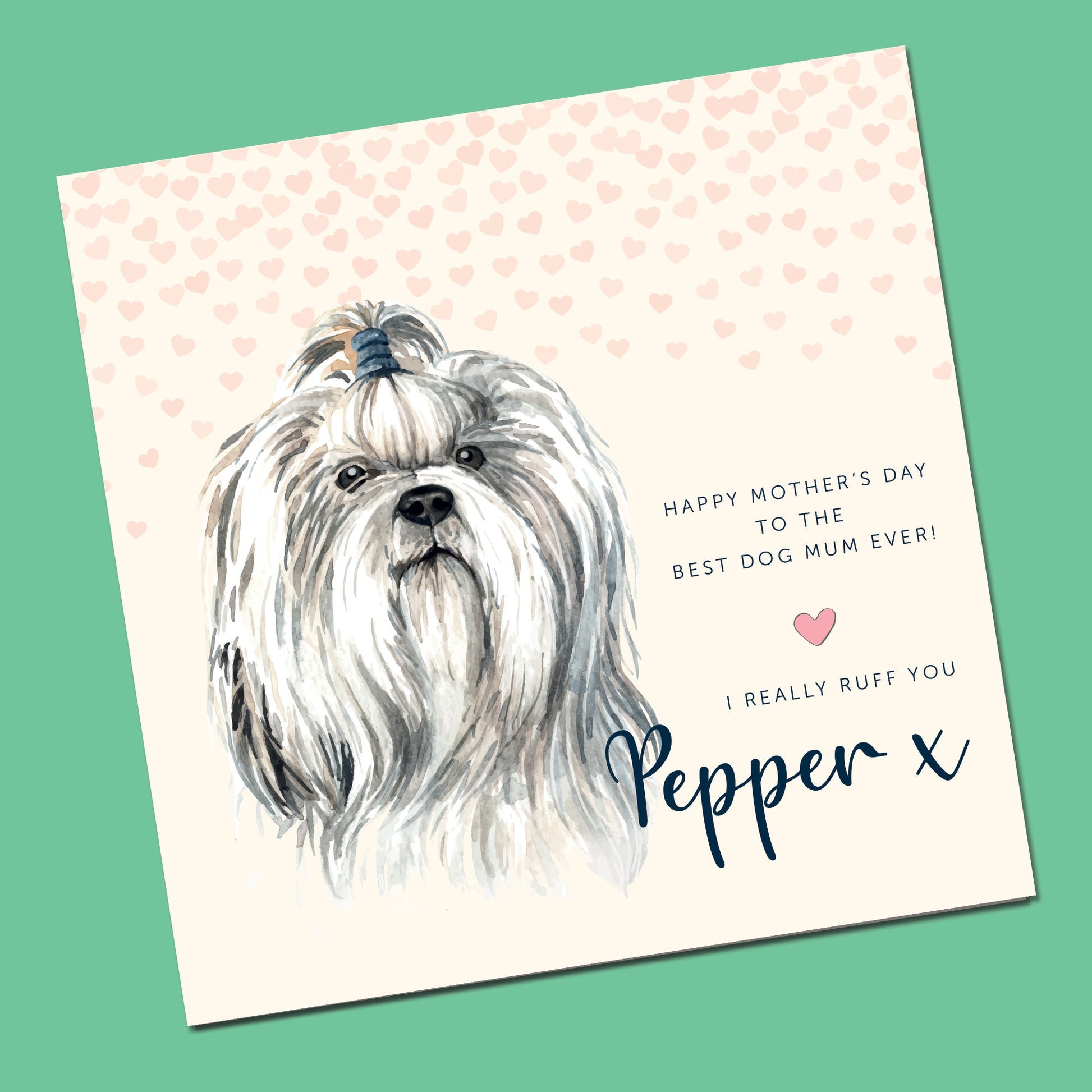 Dog mum, Mothers day card, Personalised, Cockerpoo, Shih tzu, Frenchie mothers day card, dog mum card, mothers day gift from the dog