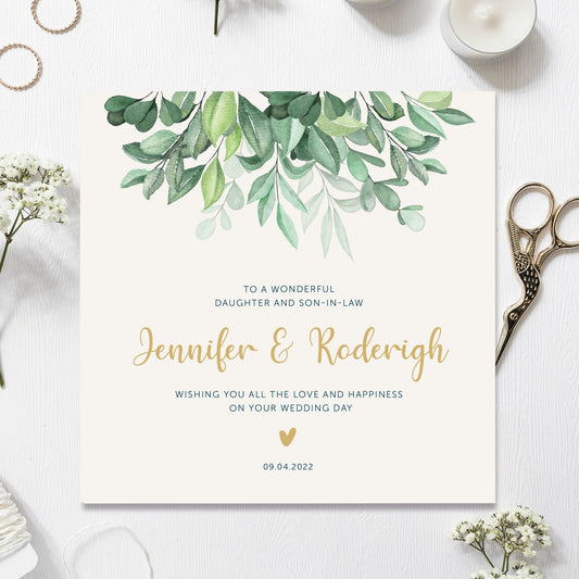 Personalised Wedding Card Son Daughter-in-law