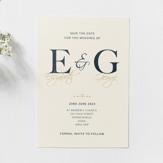Elizabeth - Simple Elegant, Wedding Invitation, Save the date Wedding, Elegant Wedding Save the date, Modern Wedding invites