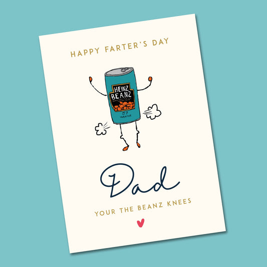 Funny Fathers Day Card,  Farters Day Card, Funny Fathers Day Card, Fathers Day Gift, Beanz Knees Personalised Fathers Day Card, GTC07