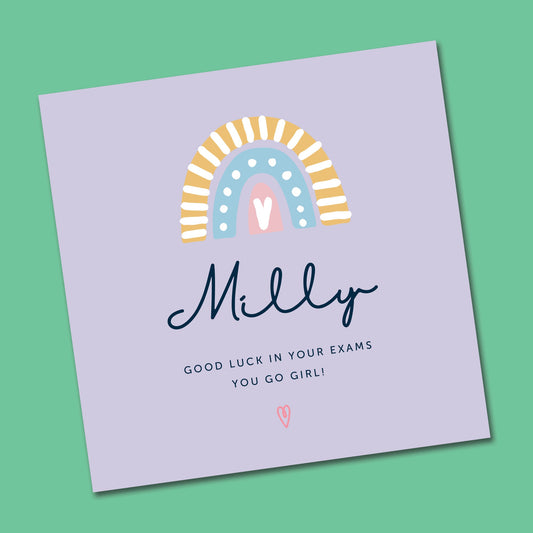 Personalised Good Luck in your Exams Card - GCSE Good Luck Cards - Exam Good Luck Card - Personalised good luck card -Good Luck Gift - GL02