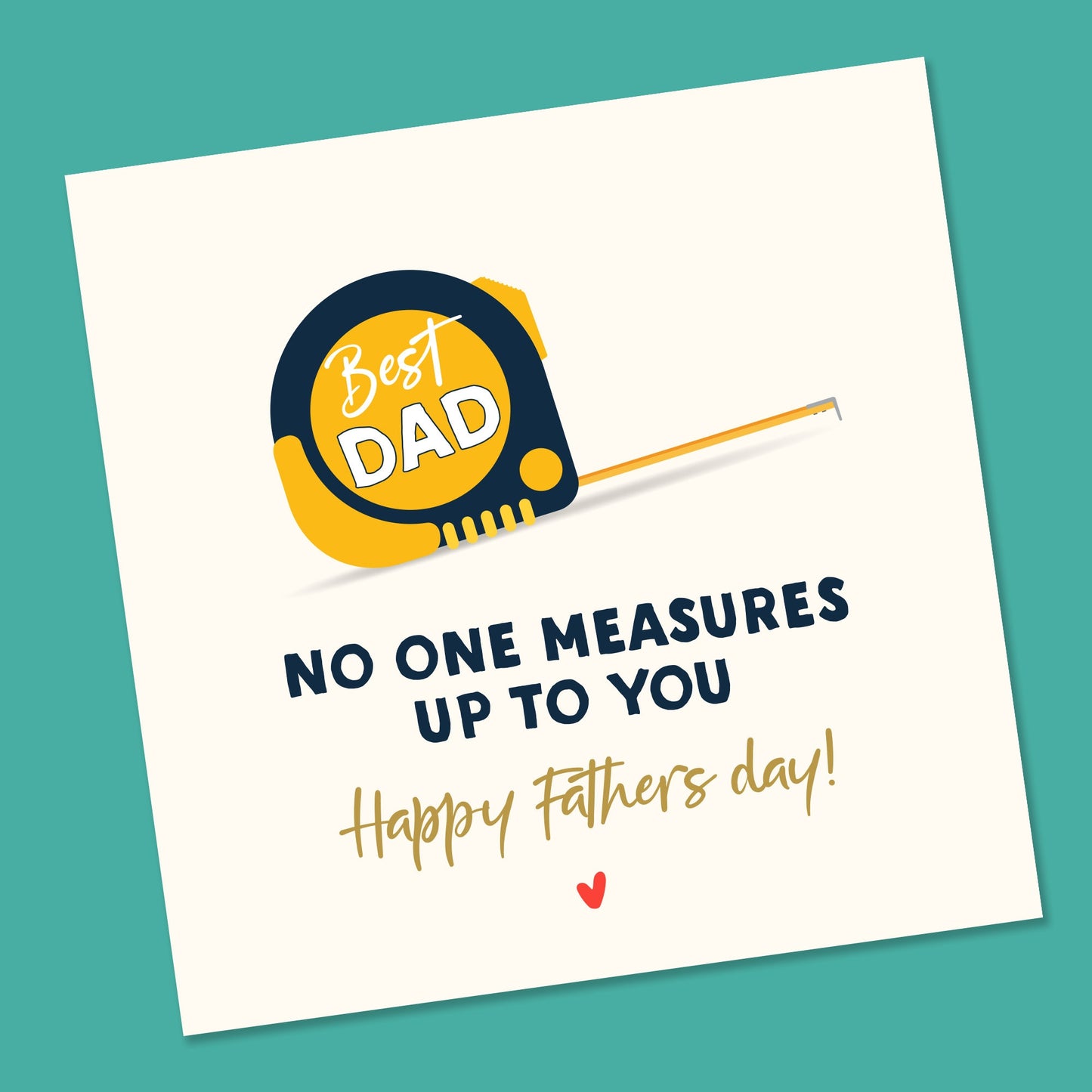 Father's Day Card - Tape Measure Design Personalised