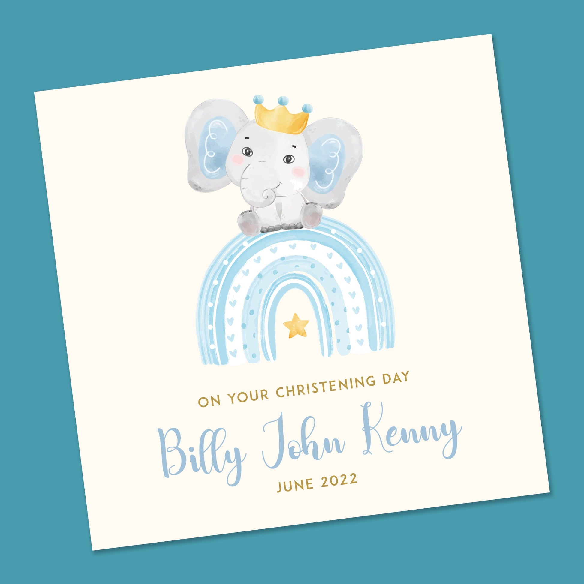 Personalised Christening Card, Christening Card, Baptism Card Customised Baby Card, Baby, Naming Card