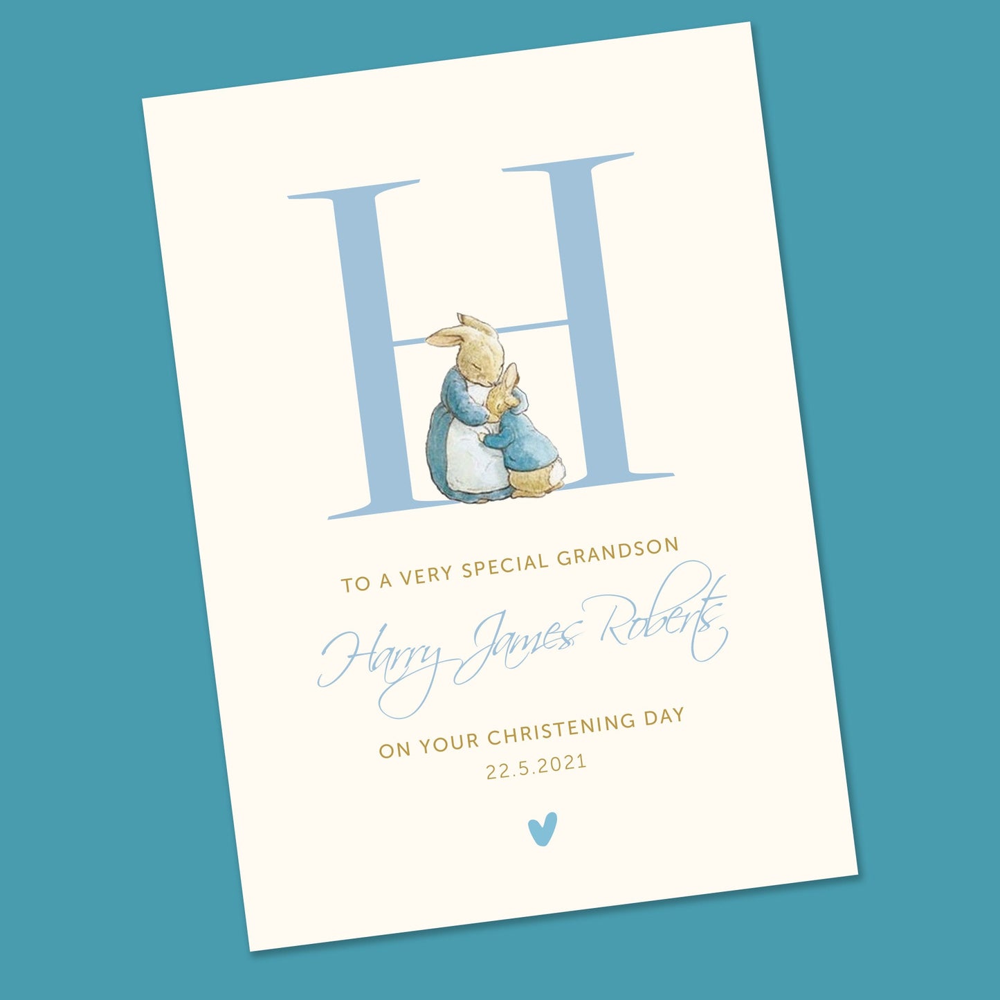 Personalised Christening Card - Baby Naming Keepsake