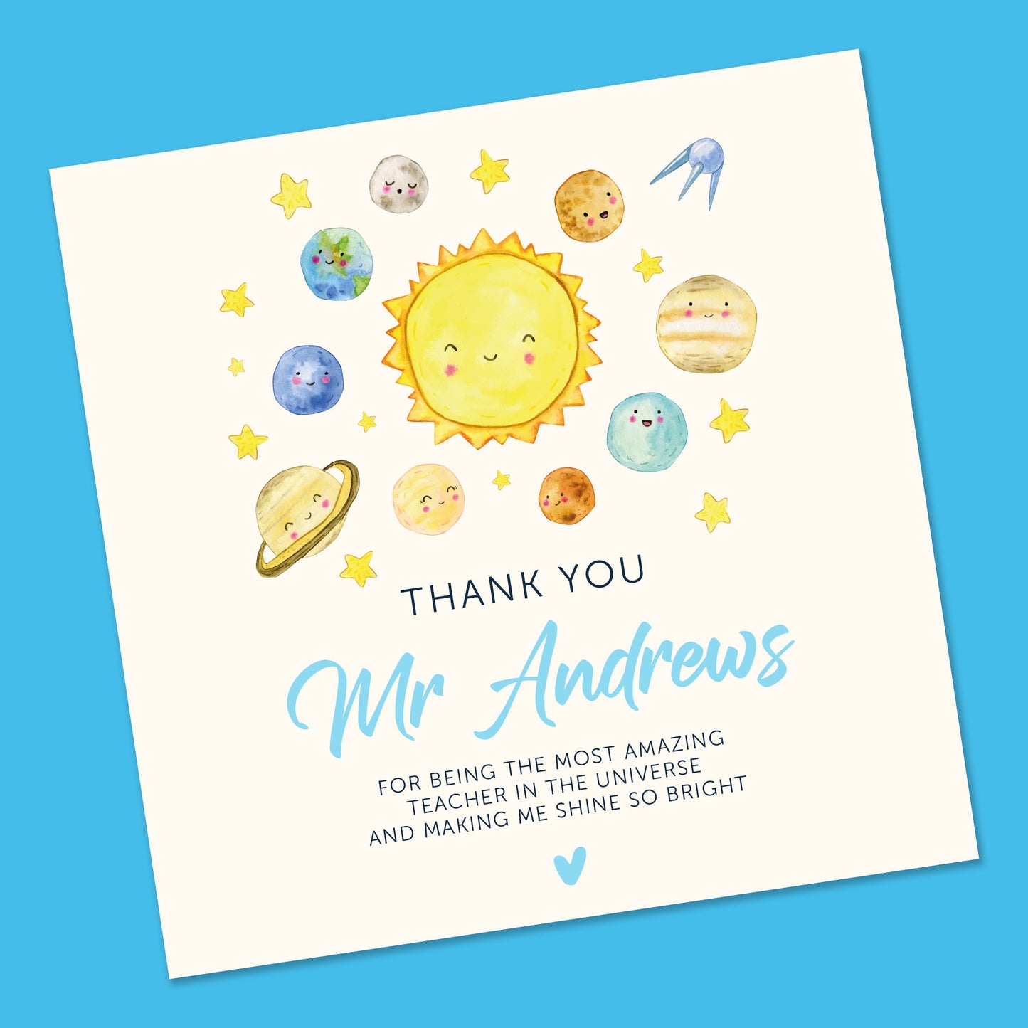 Thank you Teacher Card - Personalised