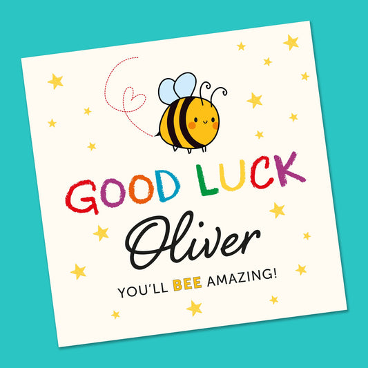 First day at School Card, First day of Secondary School, Primary school card, New School Card, Personalised good luck card