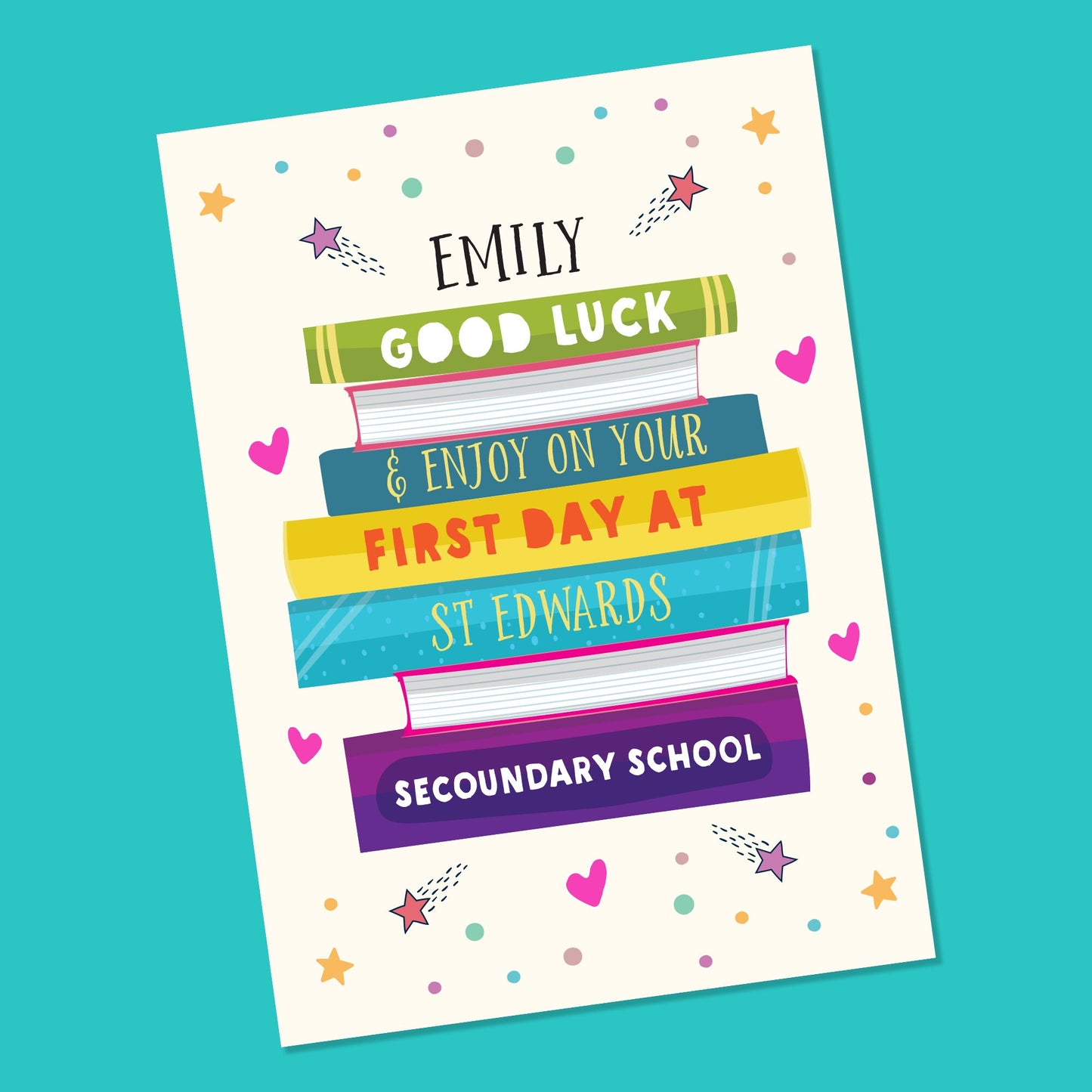 Back to School Card - Personalised 135mm