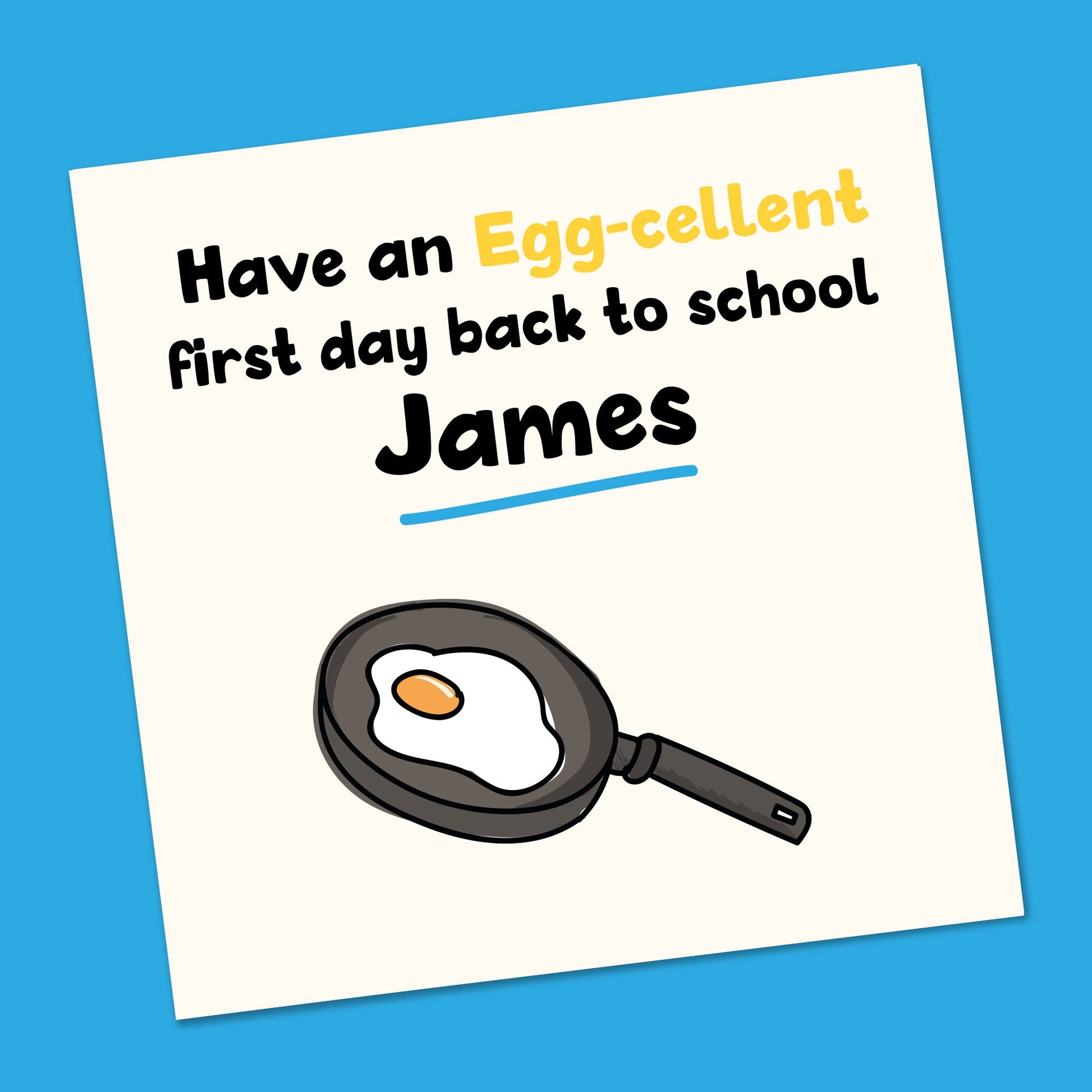 Personalized First Day of School Card: Funny Good Luck Card