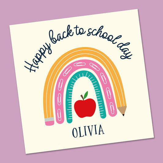 Back to School Card - Personalised 6" x 6"