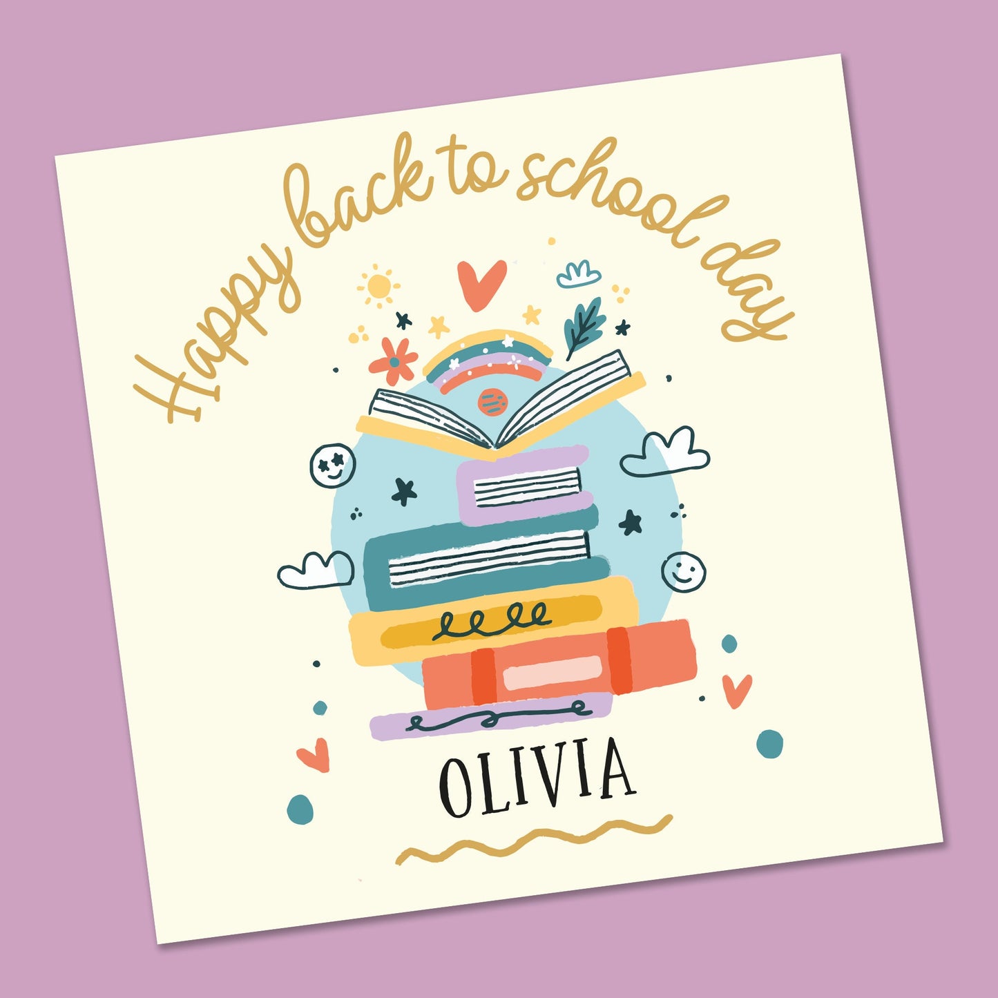 First Day at School Card Personalised